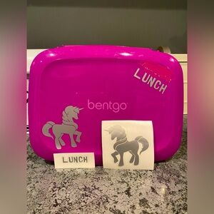 Three Raven unicorn customizable lunch box vinyl stickers